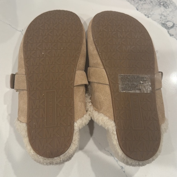 Michael Kors beige suede leather flat mule clogs - Picture 5 of 6